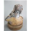 Image 2 : Native Clay American Bust- Mari Bolen- "Kills First- Sioux" 10" X 7.5"- Damage On Back