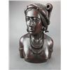Image 1 : Wooden Woman With Pipe Bust- 15" X 11"