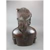 Image 2 : Wooden Woman With Pipe Bust- 15" X 11"