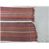 Image 4 : Approximately 12' X 7' Antique Striped Rug- Fringed- Some Repairs- Matching 11' X 40" Rug- Poor Cond