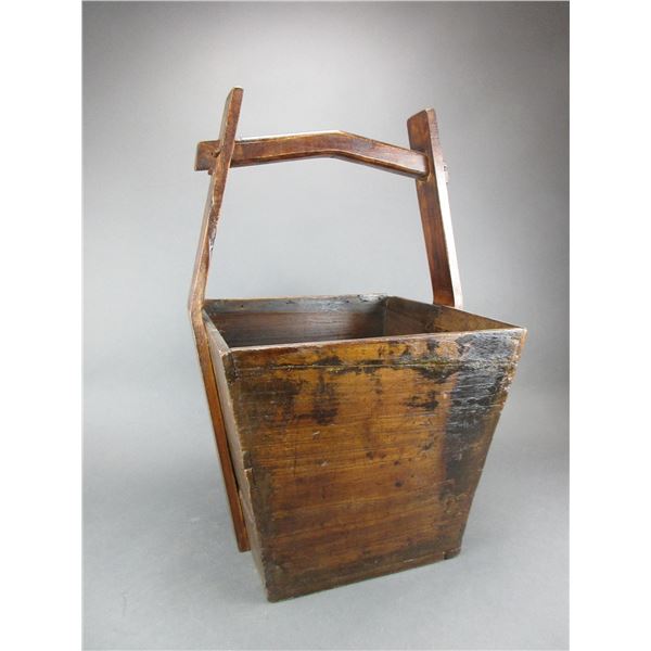 Antique Wooden Bucket- 24 H X 14  X 14 