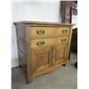 Image 2 : Antique Oak Washstand- Original Hardware- Refinished- 28"H X 30" X 18"D