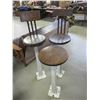 Image 1 : 3 Ice Cream Counter Stools- 2 Have Backs- 3'H