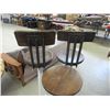 Image 2 : 3 Ice Cream Counter Stools- 2 Have Backs- 3'H