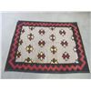 Image 3 : Navajo Style Wool Rug- 81" X 62"- Some Fringe Damage