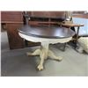 Image 1 : Claw Footed Round Table With Leaf- 30"H X 44"W