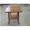 Image 3 : Claw And Ball Parlor Table With Shelf- 30.5"H X 23.5"W- Great Condition