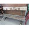 Image 1 : Railroad Style Bench With Cast Iron Base- 34"H X 60"W X 13"D