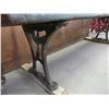 Image 2 : Railroad Style Bench With Cast Iron Base- 34"H X 60"W X 13"D