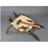 Image 2 : Buckskinner Canvas Pouch With Tomahawk- 12" X 12"