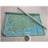 Image 1 : 2 Roll Up Wall Mounted Maps- Both Are World Maps- 69"