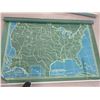 Image 2 : 2 Roll Up Wall Mounted Maps- Both Are World Maps- 69"