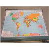 Image 3 : 2 Roll Up Wall Mounted Maps- Both Are World Maps- 69"