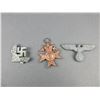 Image 1 : Eagle Pin With Swastika- Merenti 1866 Pendent- RADWJ Swastika Pin