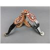 Image 2 : Crockett Renalde Overlaid Spurs- 1" Bands- 2" Shanks- 10 Point Rowels- Buckstitched Straps