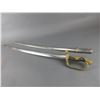 Image 4 : German Police Or Fire Department Sword With Metal Scabbard- 29" Blade- 5" Handle With Hand Guard