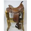 Image 5 : Heydt + Streib Maker Portland Ore Ladies Astride Saddle- Slick Fork- 14" Padded Seat- Tooled- Good S