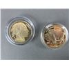 Image 1 : 2 24K Gold Plated Buffalo Rounds