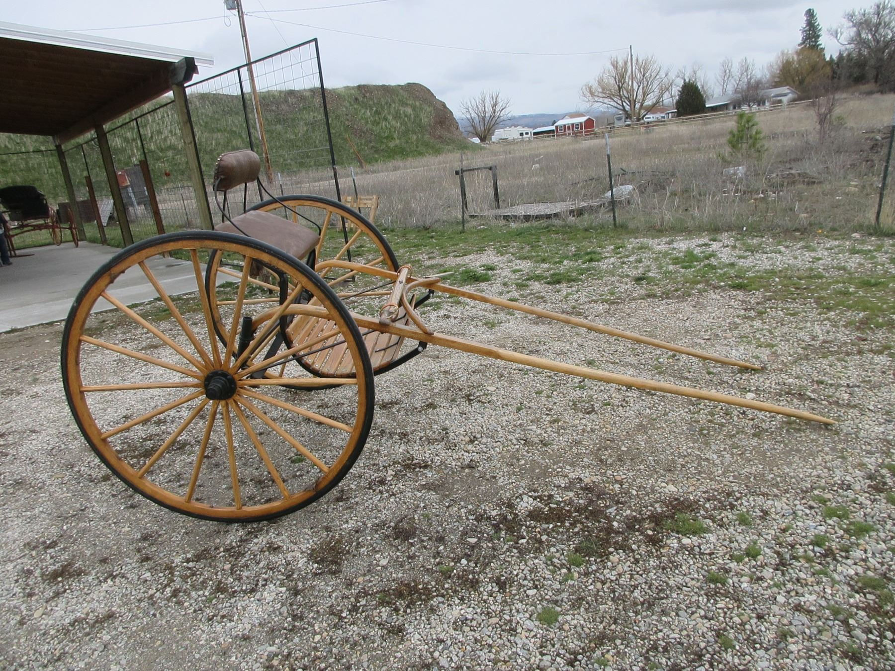 Marked PT Legare Quebec PQ Single Horse Cart With Shafts Very Good