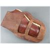 Image 2 : Marked HH Heiser Maker Denver Colo 715 Hand Carved Holster- Rawhide Laced- 8.5"