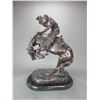 Image 1 : Marked Frederic Remington Bronze- "The Rattlesnake"- 23"H X 16.5" X 10" Base- Base Is Cracked