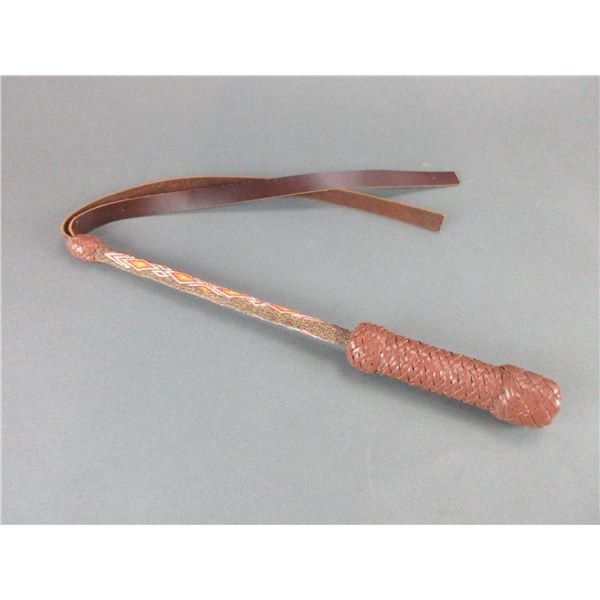 Deer Lodge Prison Hitched Horsehair And Leather Quirt- 27 