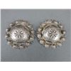 Image 1 : Unmarked Sterling Domed Engraved Scalloped 1.75" Loop Back Conchos