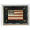 Image 1 : Star Shadow Box With Old 48 Star American Flag- 18" X 14"