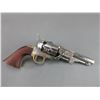 Image 2 : F.lli Pietta Italian Made Percussion Nickel Revolver- .44- 5" Barrel- Engraved- Open Top- Great Cond