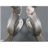 Image 2 : Marked Crockett Silver Overlaid Fish Pattern Spurs- .8" Bands- 2.25" Shanks- 8 Point Rowels- Chap Gu
