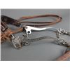 Image 2 : Sliester Engraved Stainless Mechanical 1 Ear Hackamore- Reins- Good Condition