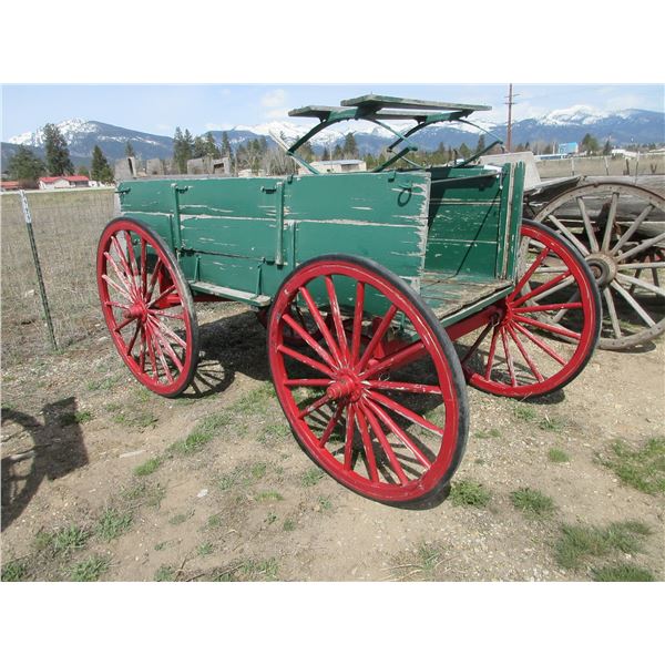 Nice Smaller Chuck Wagon- 90 L X 23 H X 32 W- 39  Front Wheels With Rubber- 43  Rear Wheels With Rub