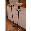 Image 5 : *(2x Bid Price) (2) Antique Floor Lamps and One Shade - 57" Tall (Untested)