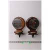 Image 1 : (2) Wooden Wall Mirror Decorations