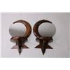 Image 2 : (2) Wooden Wall Mirror Decorations