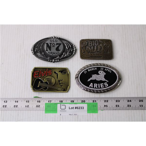 (4) Assorted Belt Buckles