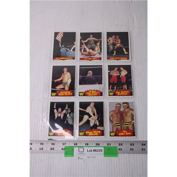 Page of WWE Wrestling Trading Cards