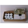 Image 2 : Lot of Assorted Items - 2 25ft Nylon Ropes, Envelopes, Golf Balls