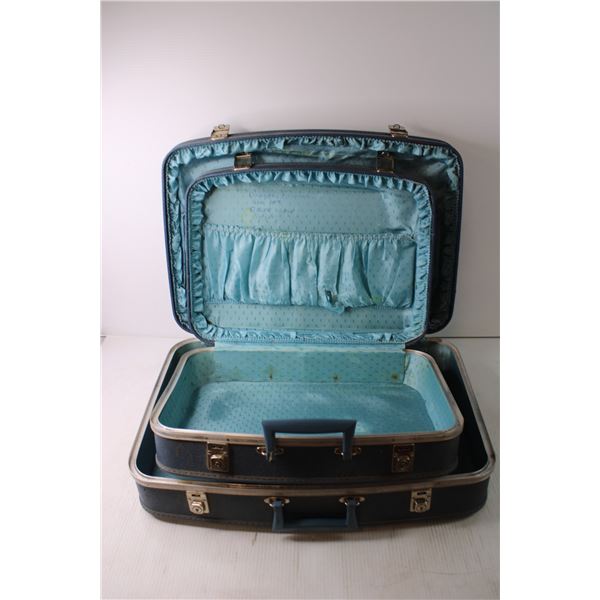 Blue Vinyl Suitcase