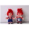 Image 2 : (2) Vintage Raggedy Ann Small Dolls