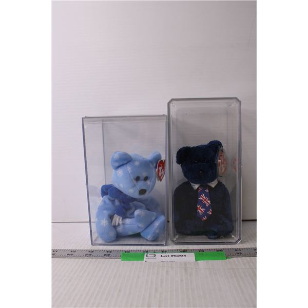 (2) Beanie Babies - UK and Snowflake