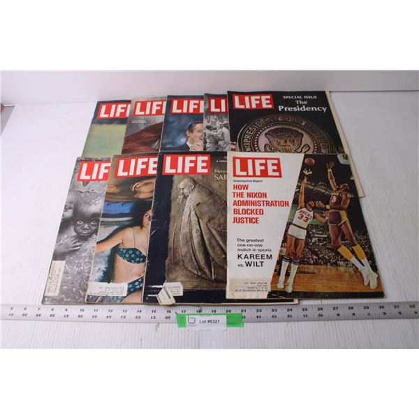 (9) Vintage Life Magazines