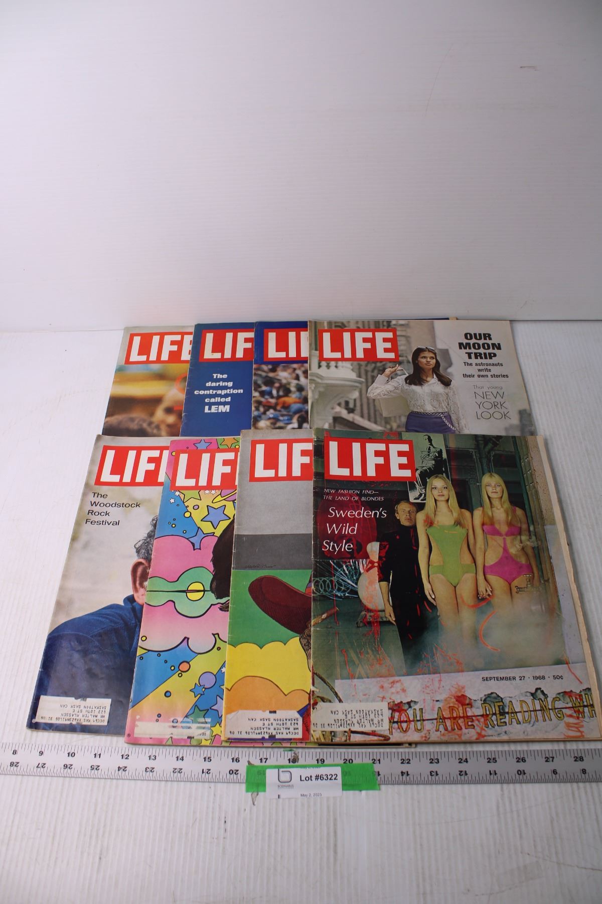 (8) Vintage Life Magazines - Bodnarus Auctioneering