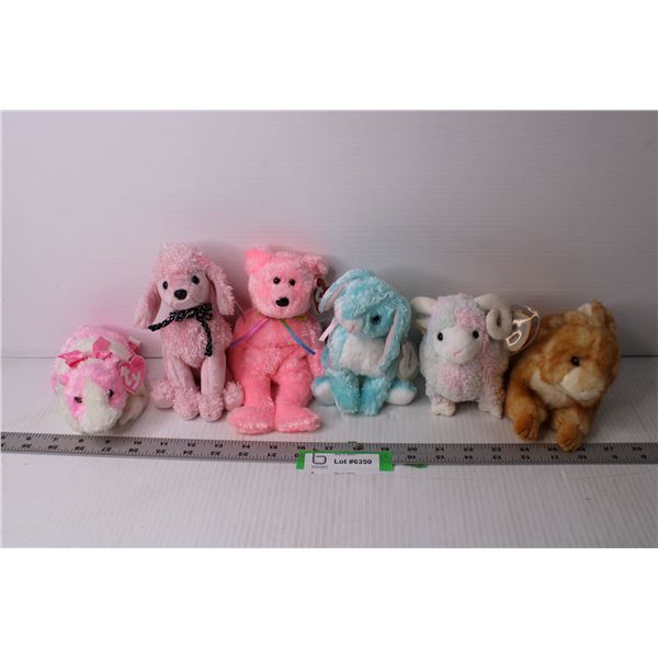 (6) Assorted Beanie Babies