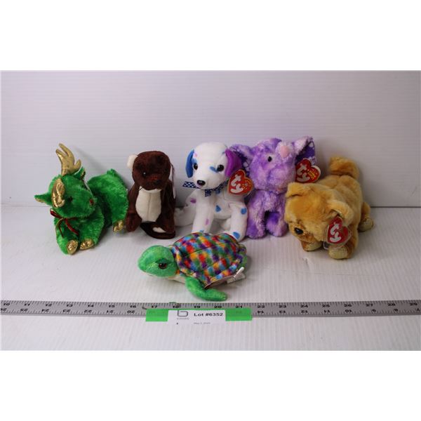 (6) Assorted Beanie Babies