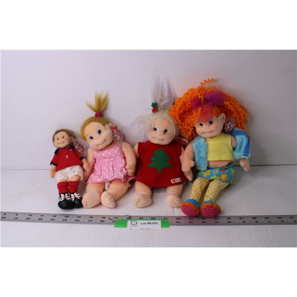 (4) Beanie Baby and Groovy Girl Dolls