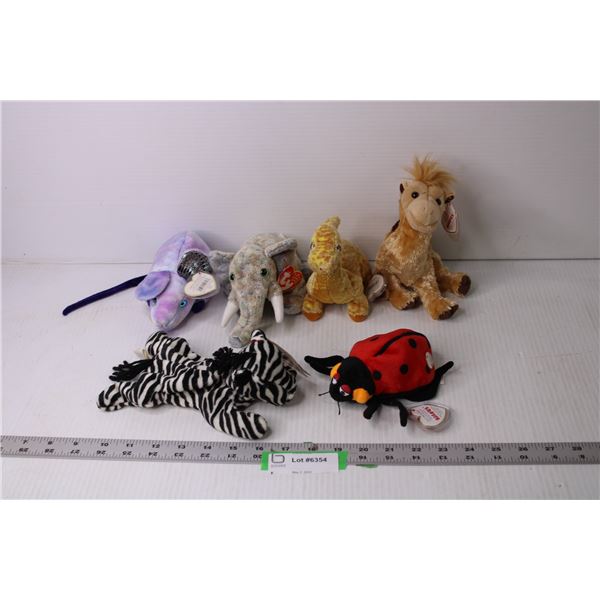 (6) Assorted Beanie Babies