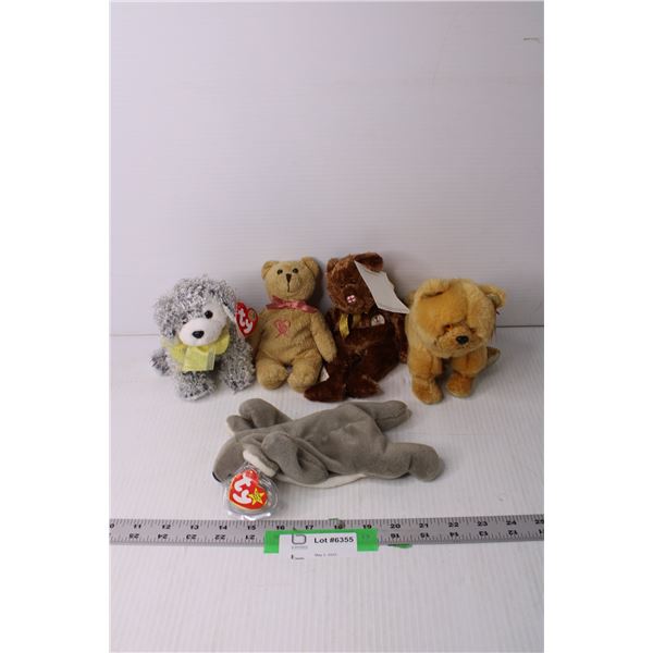 (5) Assorted Beanie Babies