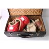 Image 2 : Vintage Suitcase with Kids Shoulderpads and Misc