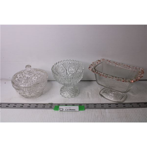 Crystal Bowls and Glass Candy Dish